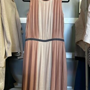 BCBGMaxAzria Sleeveless Dress in Brown and Cream